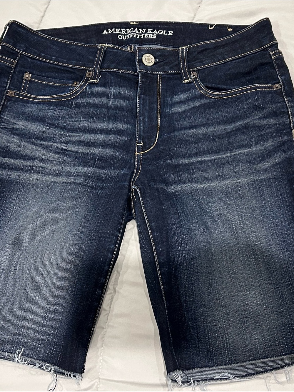 American Eagle Dark Indigo Women's Denim Bermuda Shorts Size 12